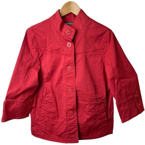 Eddie Bouer Pink 3/4 Sleeve Lightweight Jacket M - Picture 1 of 6